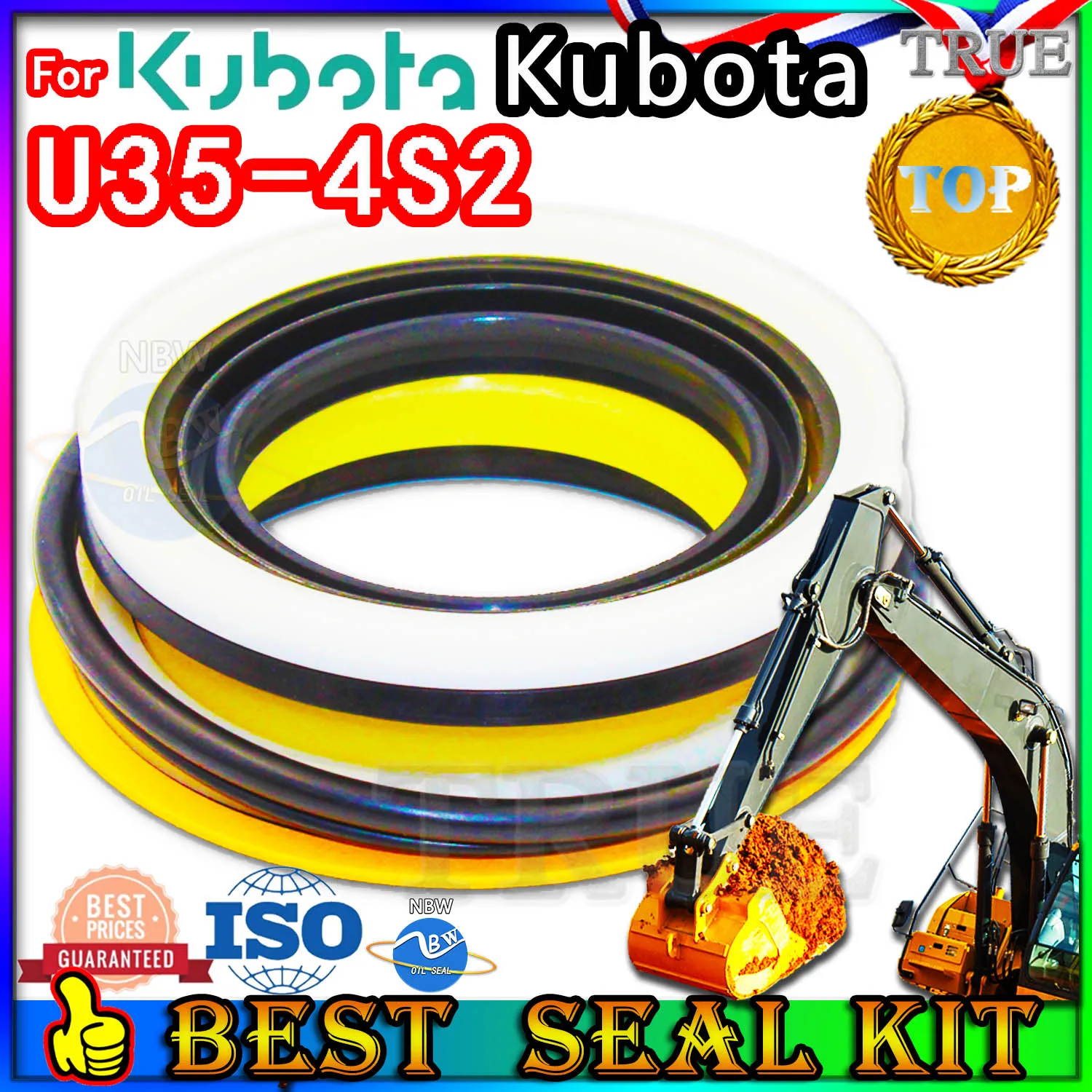 

For Kubota U35-4S2 Oil Seal Repair Kit Boom Arm Bucket Excavator Hydraulic Cylinder U35 4S2 rubber Main Factory Direct Sales