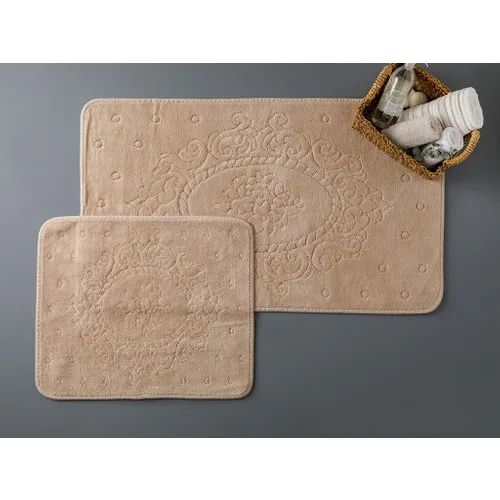 English Home Alysa Cotton Bath Mat Set Beige