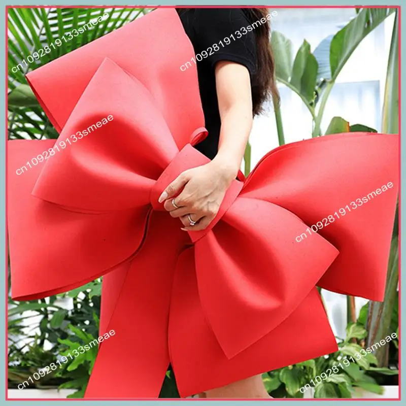 

N94R Decoration Big Bow Shop Display Wedding Arch Decor Birthday Party Prop Festivity Occasion DIY Red Parts S B