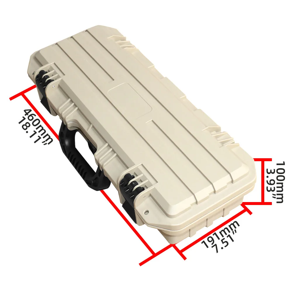 Long Toolbox PP Plastic Instrument Storage Tool Chest Waterproof and Moisture-proof with Cotton Suitcase Tool Box Organizer