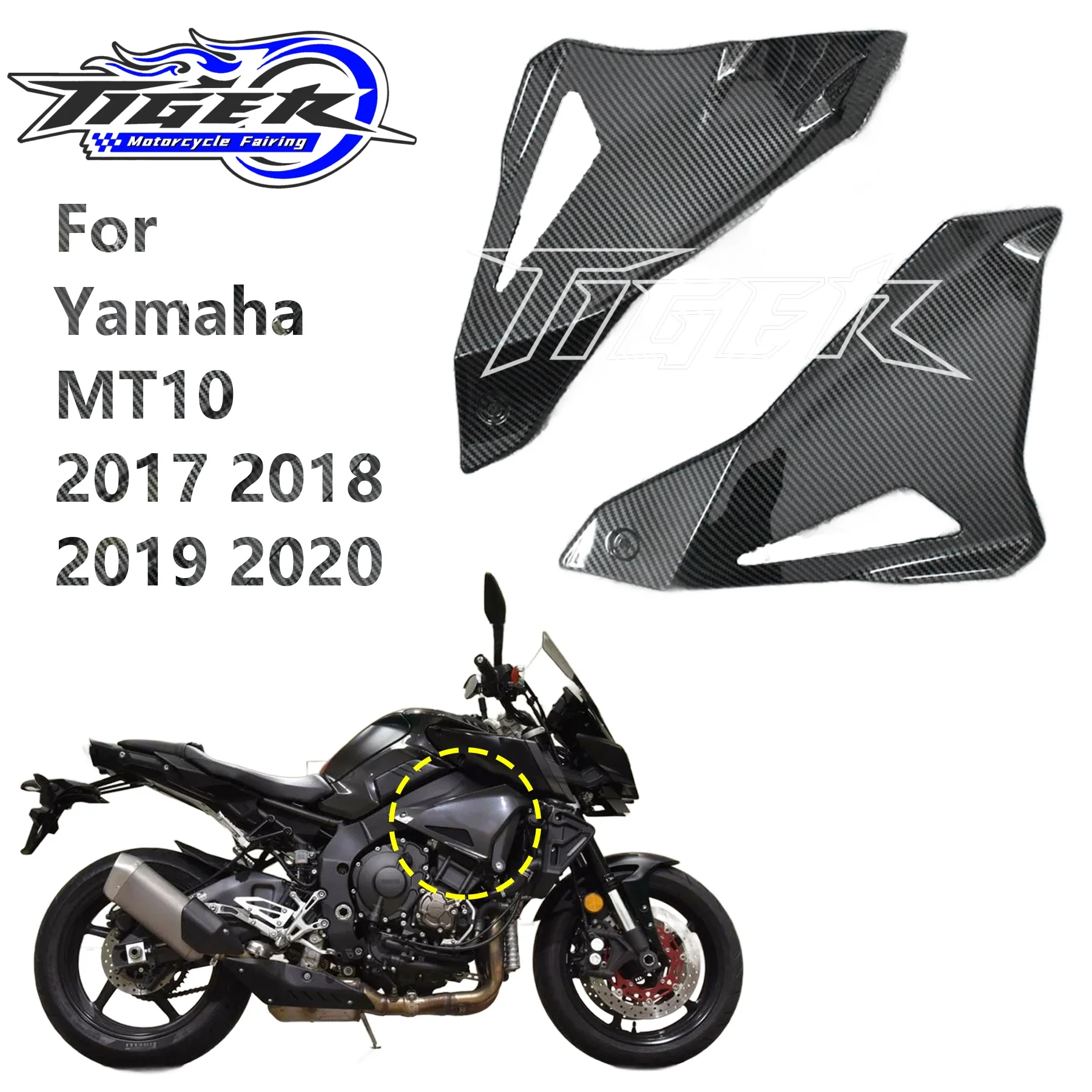 

Fit For YAMAHA MT-10 FZ-10 MT10 MT 10 FZ10 2017 - 2020 Motorcycle Fairing Speedometer Side Panel Headlight Upper SIde Cover