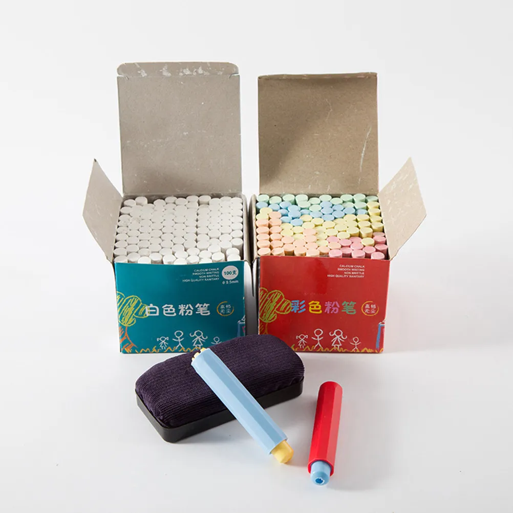 

Набор из 4 коробок безпыльных мелков для учителей: цветные и белые мелки, высокомолекулярный полимерный зеленый мел, безопасное и гладкое письмо