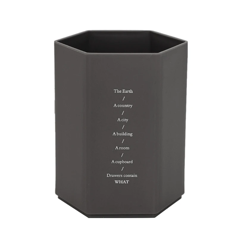 Многоцелевой шестиугольный дизайн, держатель для ручек, студенческий держатель для канцелярских принадлежностей, металлический