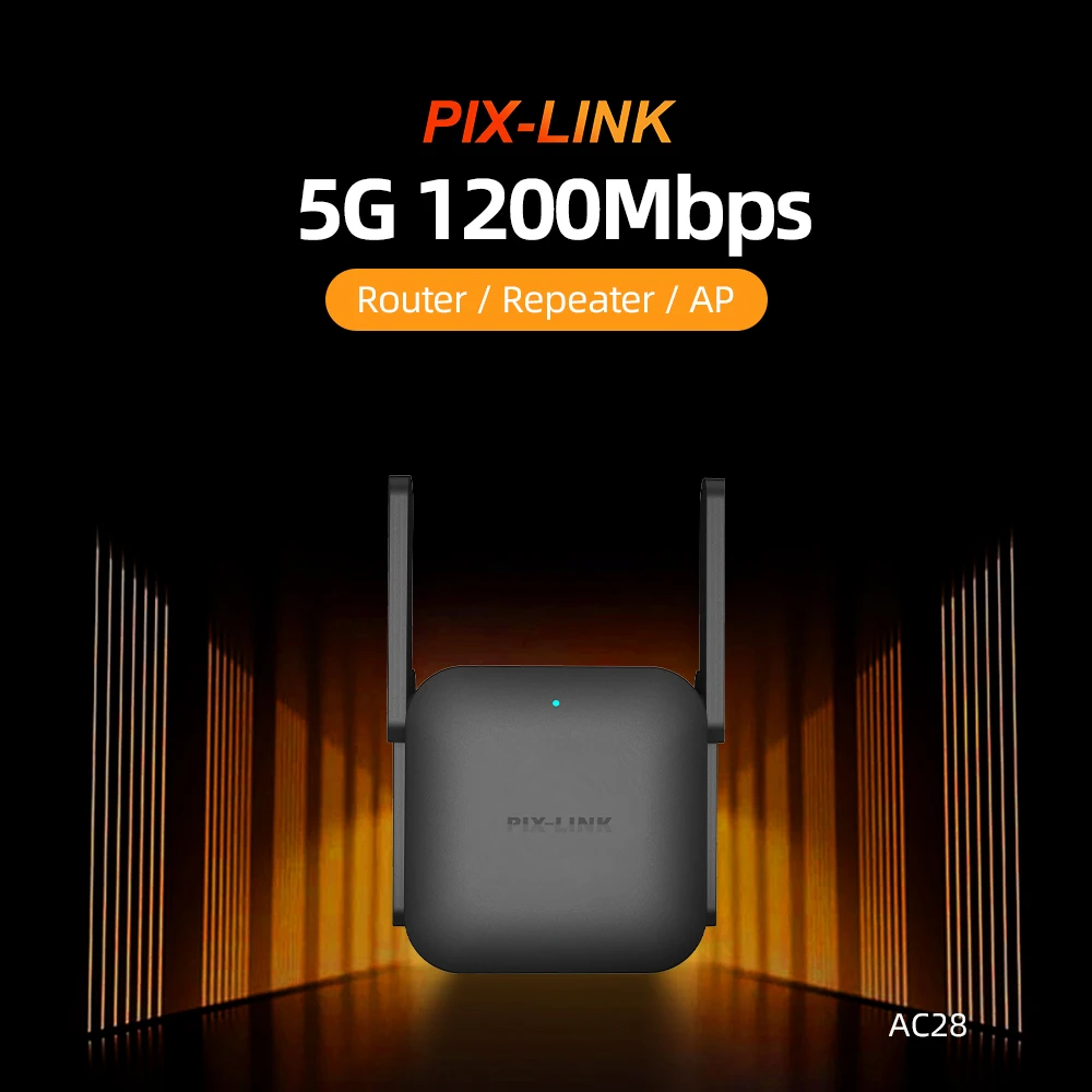 PIX-LINK AC281200mbps Wireless Repeater Dual Band Wifi Extender WIFI Router Portable Long Range Wireless Amplifier wifi Booster
