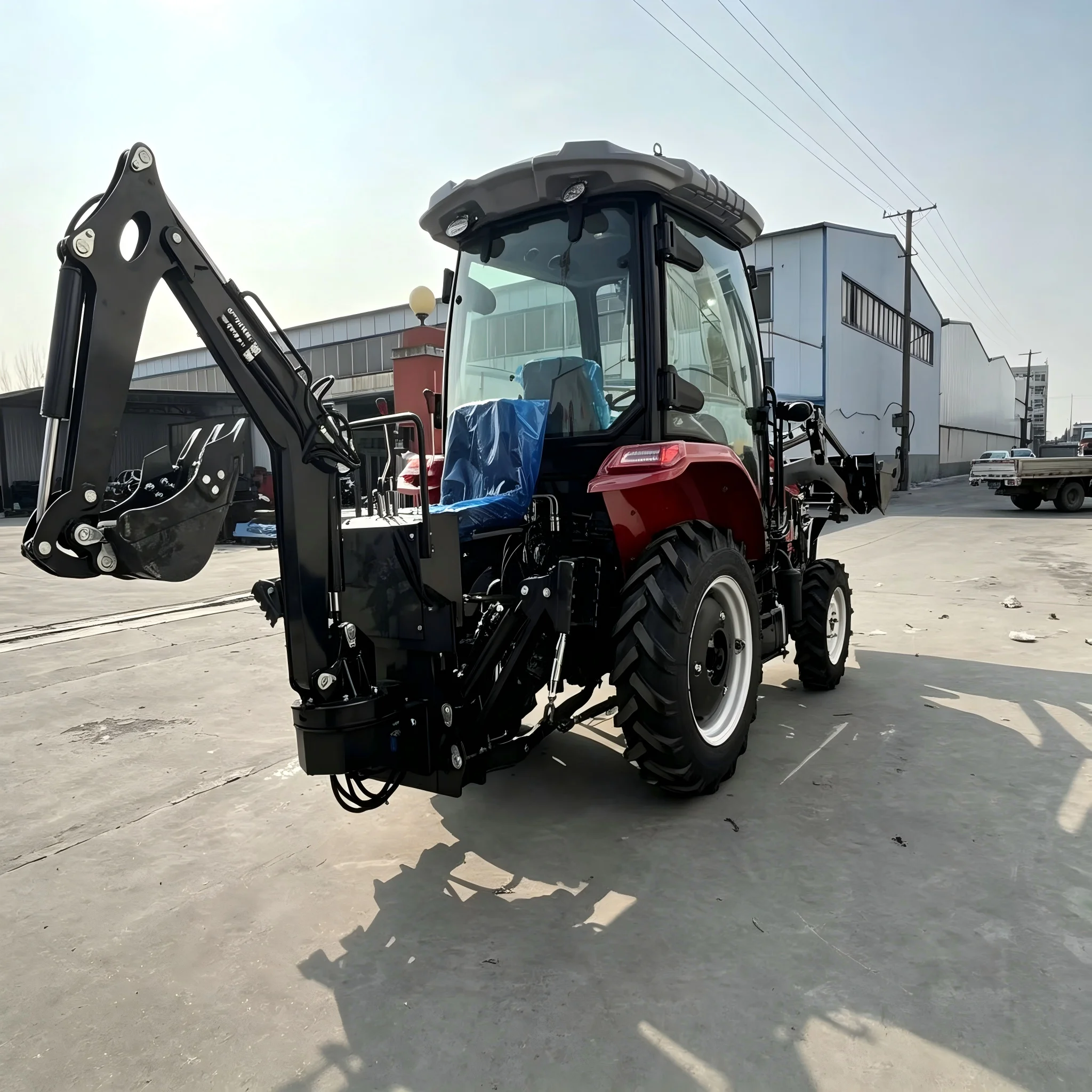 AOYU 4WD 50HP Farm Tractor wit - Tractor Backhoe ulasan dan harga
