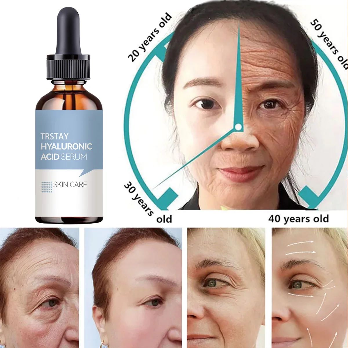 TRSTAY Hyaluronic Acid Facial Essence Anti-Wrinkle Anti-Spot Skin Care สําหรับทุกสภาพผิว Mother & Kids การตั้งครรภ์ & คลอดบุตร