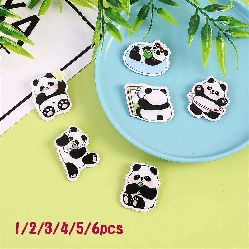 Cartoon Cute Mini Exquisite Panda Brooch Badge Acrylic Accessories Backpack Clothing Jacket Sweater Gift Leisure Bamboo Shoots