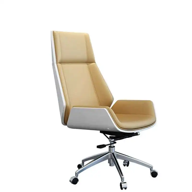 Sillón de oficina con reposabrazos de cuero cómodo, sillas de oficina para juegos, sillas de oficina con ruedas, sillas de acento, muebles Rome