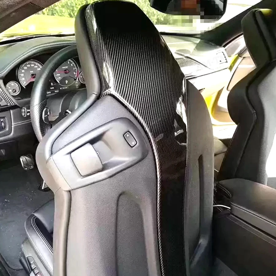 High quality Carbon Fiber Car Inner Seat Back Covers Trims for BMW M3 M4 F80 F82 F83 Sedan Coupe 2014-2020 Seat Back body kit