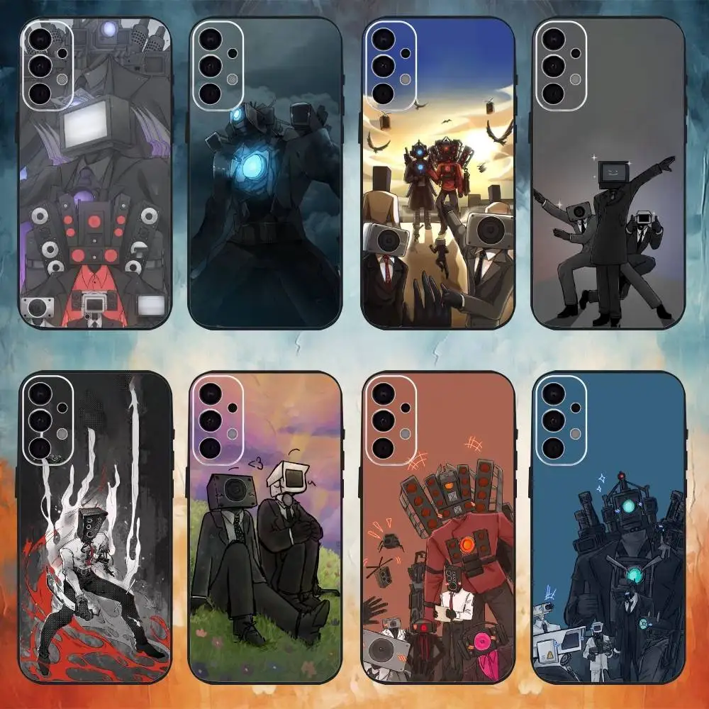 

S-Skibidi T-Toilet Phone Case For Samsung S25,S24,S21,S22,S23,S30,Ultra,S20,Plus,Fe,Note,10,9,5G Black Cover