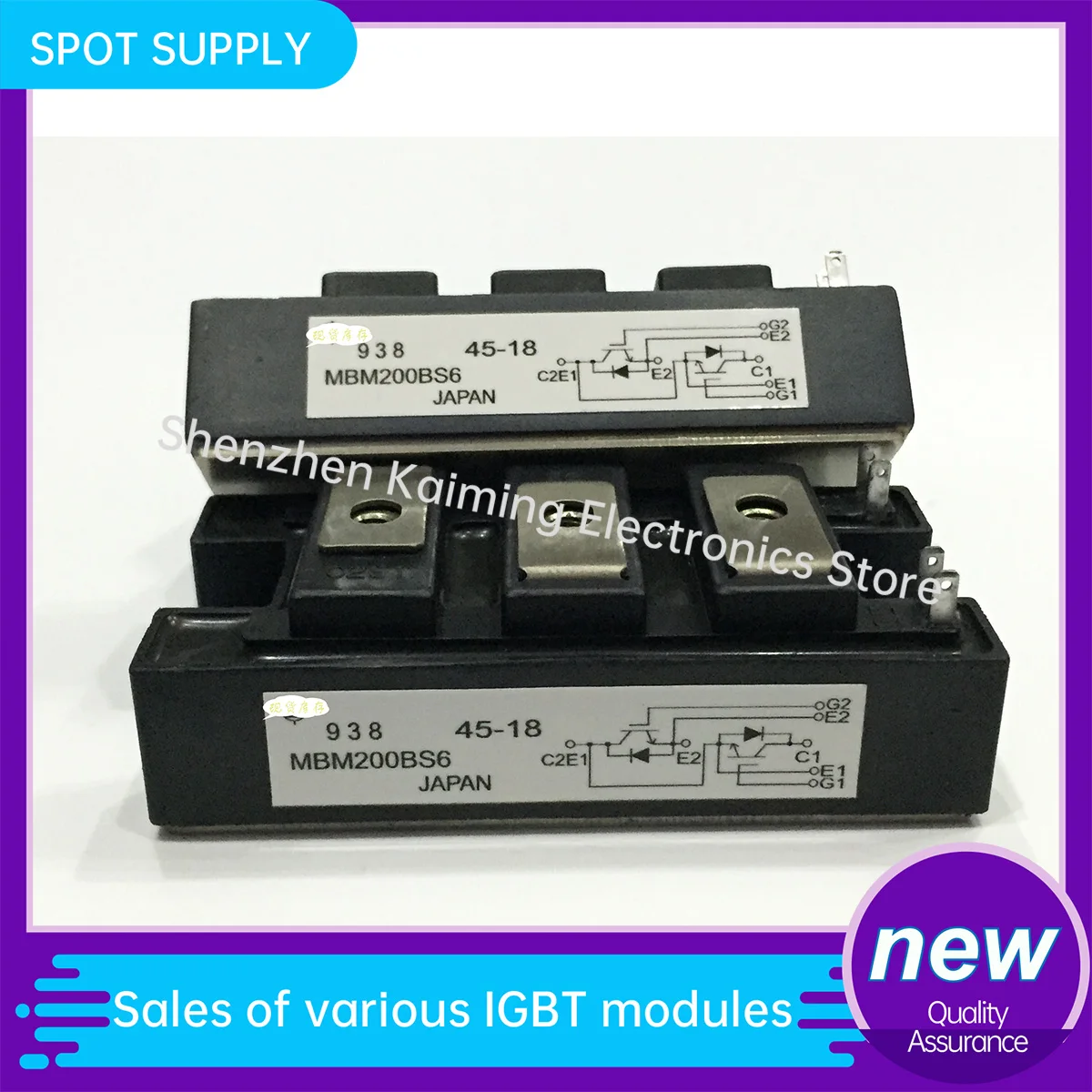 

MBM200BS6 MBM200HR6G MBM200HS6G MBM400HR6G MBM150HS12A NEW AND ORIGINAL IGBT