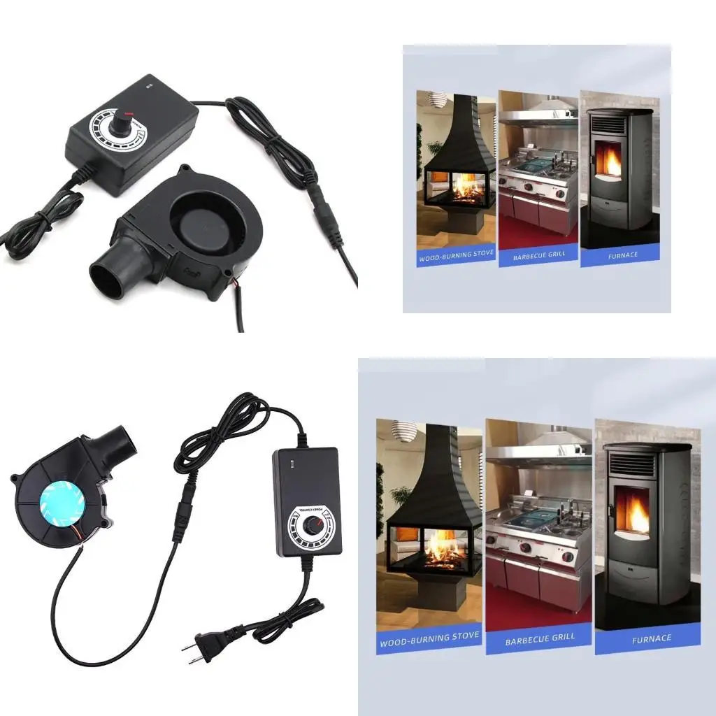 

652F BBQ Air Blower Fan 12V 3600RPM Variable Speed Centrifugal Fan for Camping Outdoor Quick Charcoal Starter Cooking