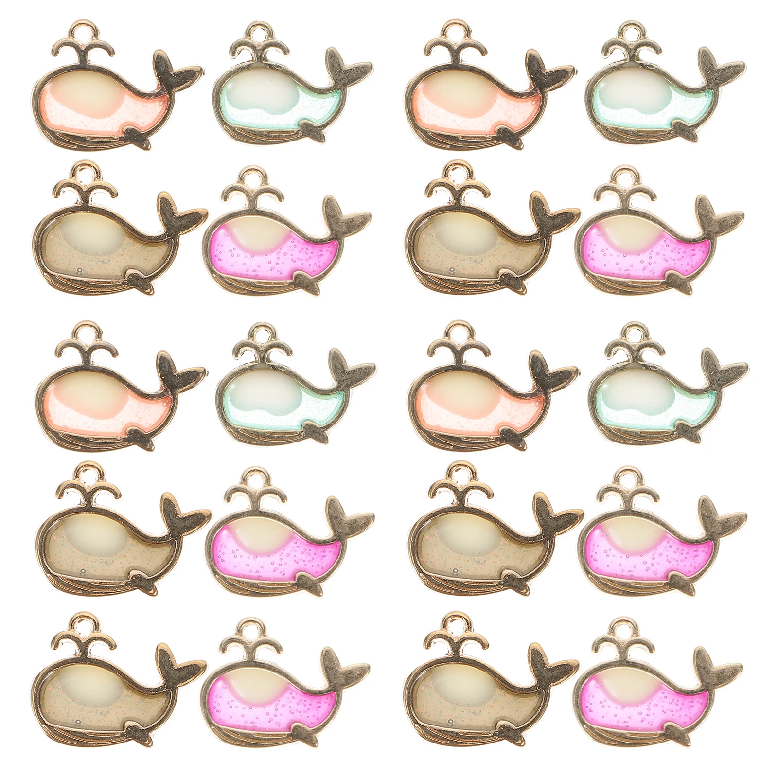 

20pcs Alloy Whale Pendant DIY Jewelry Accessories Handmade Simple Stylish Necklace Bracelet Earrings