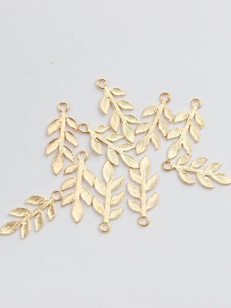 Zinc Alloy  Mini Leaves Charms 10pcs/lot For DIY Fashion Drop Earrings Jewelry Making Accessories