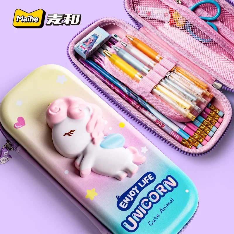 Stationery Boxes Decompression Pencil Boxes Multifunctional Student Stationery  Cute Cartoon Children Kawaii Pencil Case