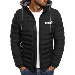 2024 Men's Warm Hooded Windproof Down Jacket Street Fashion Casual Brand Men's Outer Zipper Parka