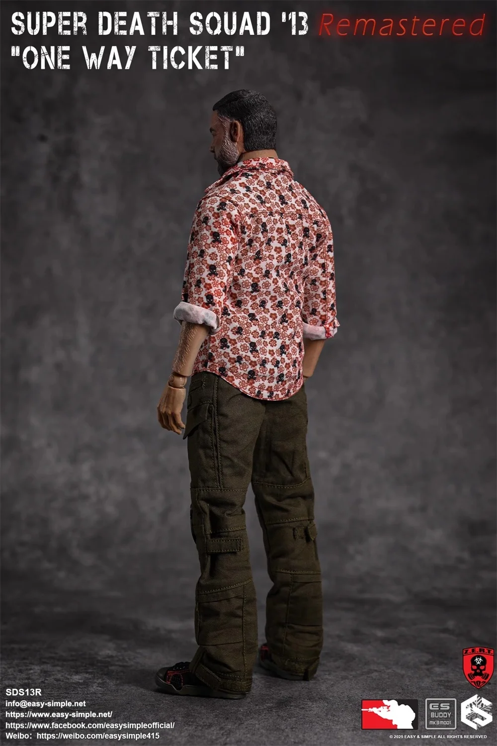 1/6 EASY&SIMPLE ES SDS13R Soldier Death ZERT One Ticket Way Dress Coat Pant Short Sleeves Waist Belt Accessories For 12" Doll - Image 4