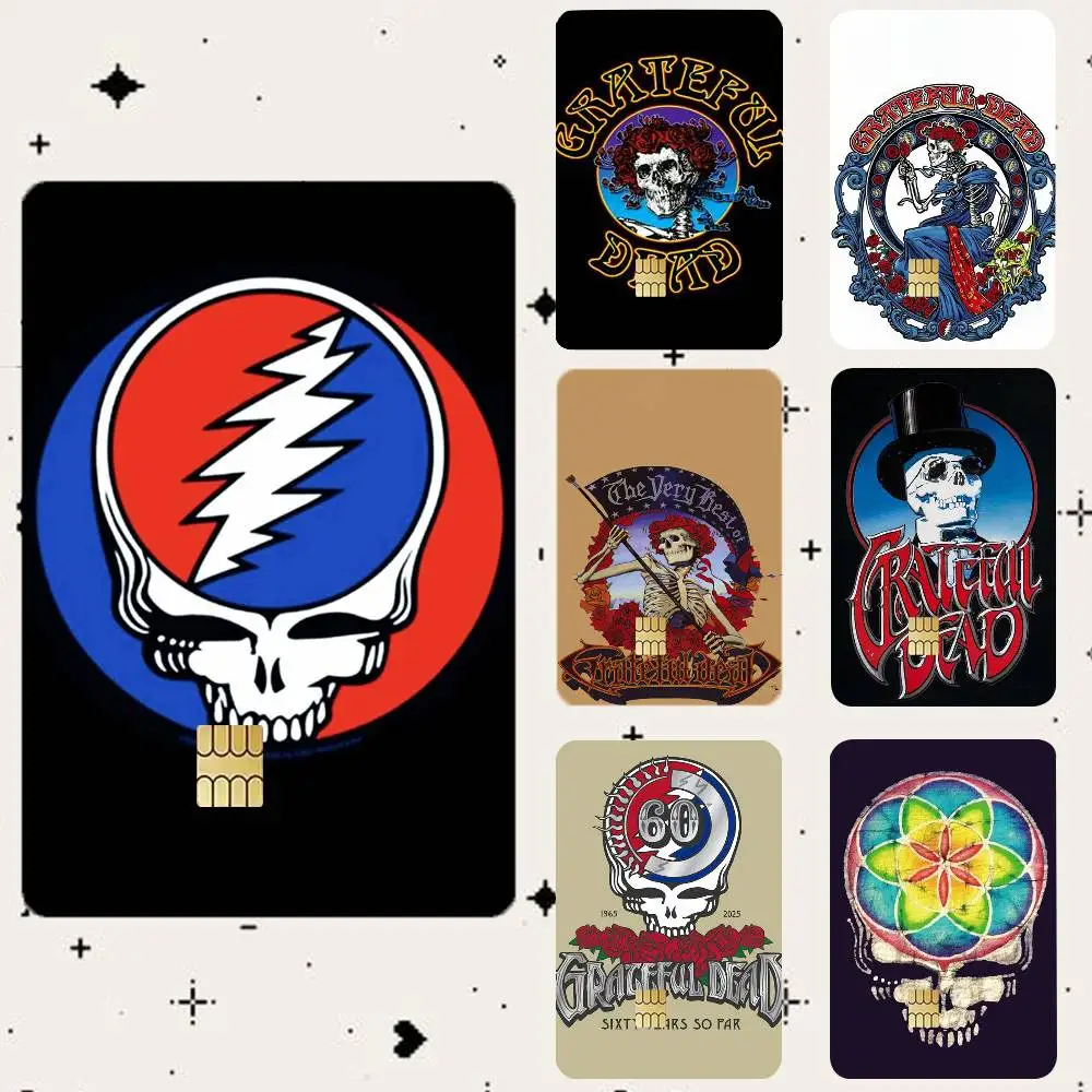 

Band g-g-Grateful logo Dead HD Waterproof Card Skins Protective Stickers for Credit Bank Game Cards