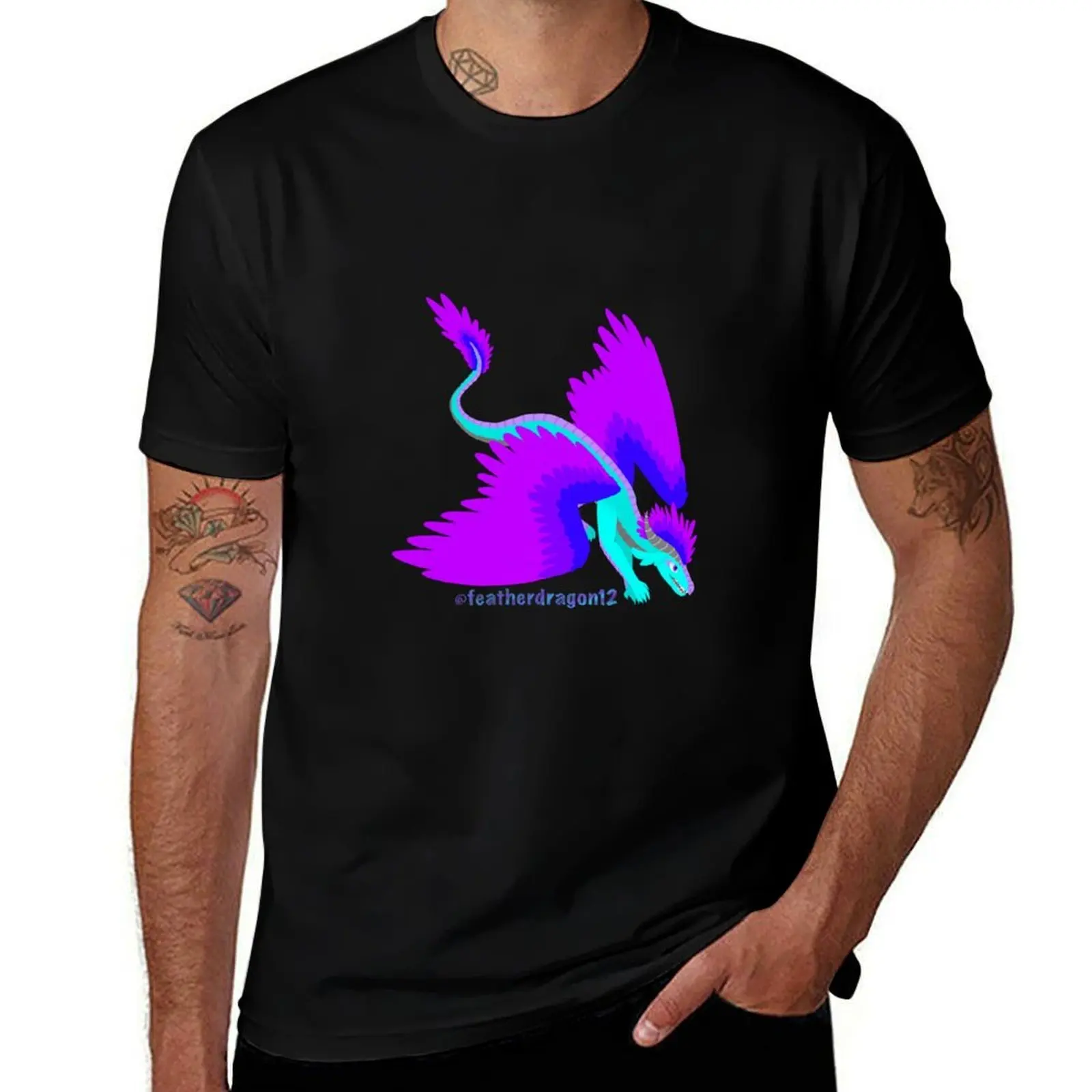 FeatherDragon Logo Design T-Shirt Casual Work Wear T-Shirt
