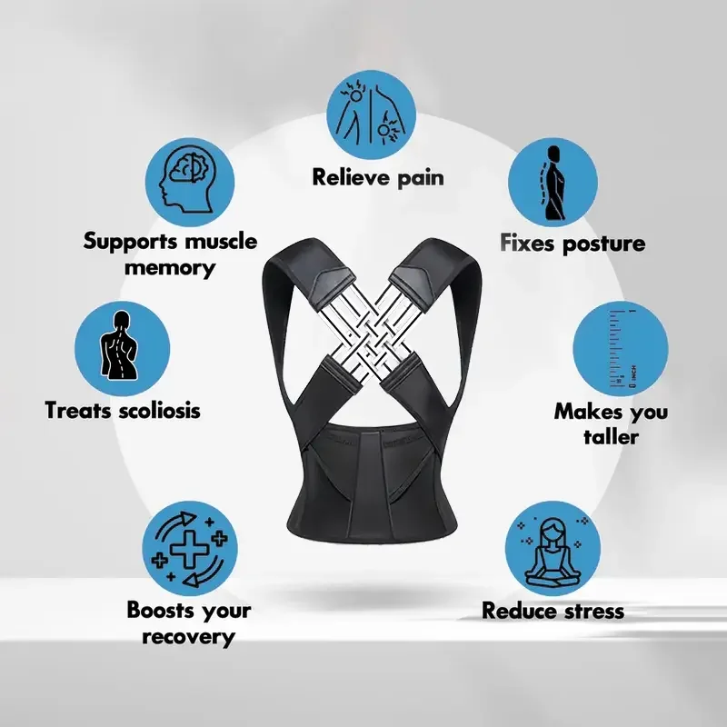 Adjustable Posture Corrector with Shoulder Support