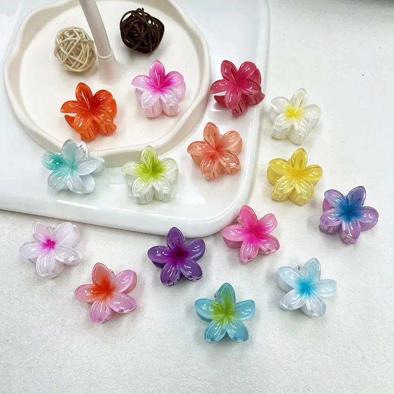 Korean Fashion Beach Vacation Bohemia Egg Flower Hair Claw Hair Clips Flower Large HairClaw Hairpin Women Girls Accessories