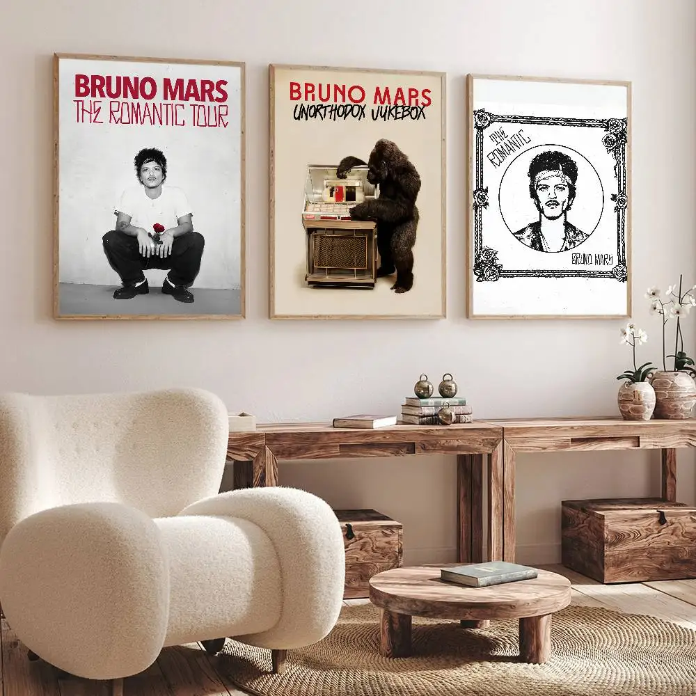 Singer B-Bruno M-Mars The Romantic Album Poster Decorative Paintings Suitable For Living Rooms Bedrooms Offices And Bars