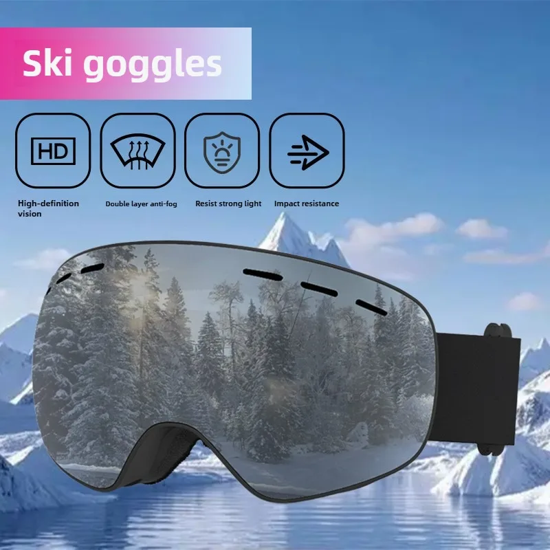 Anti Fog Ski Goggles for Men Women Double Lens Snowboard Glasses with UV Protection Wide View for Winter Sports