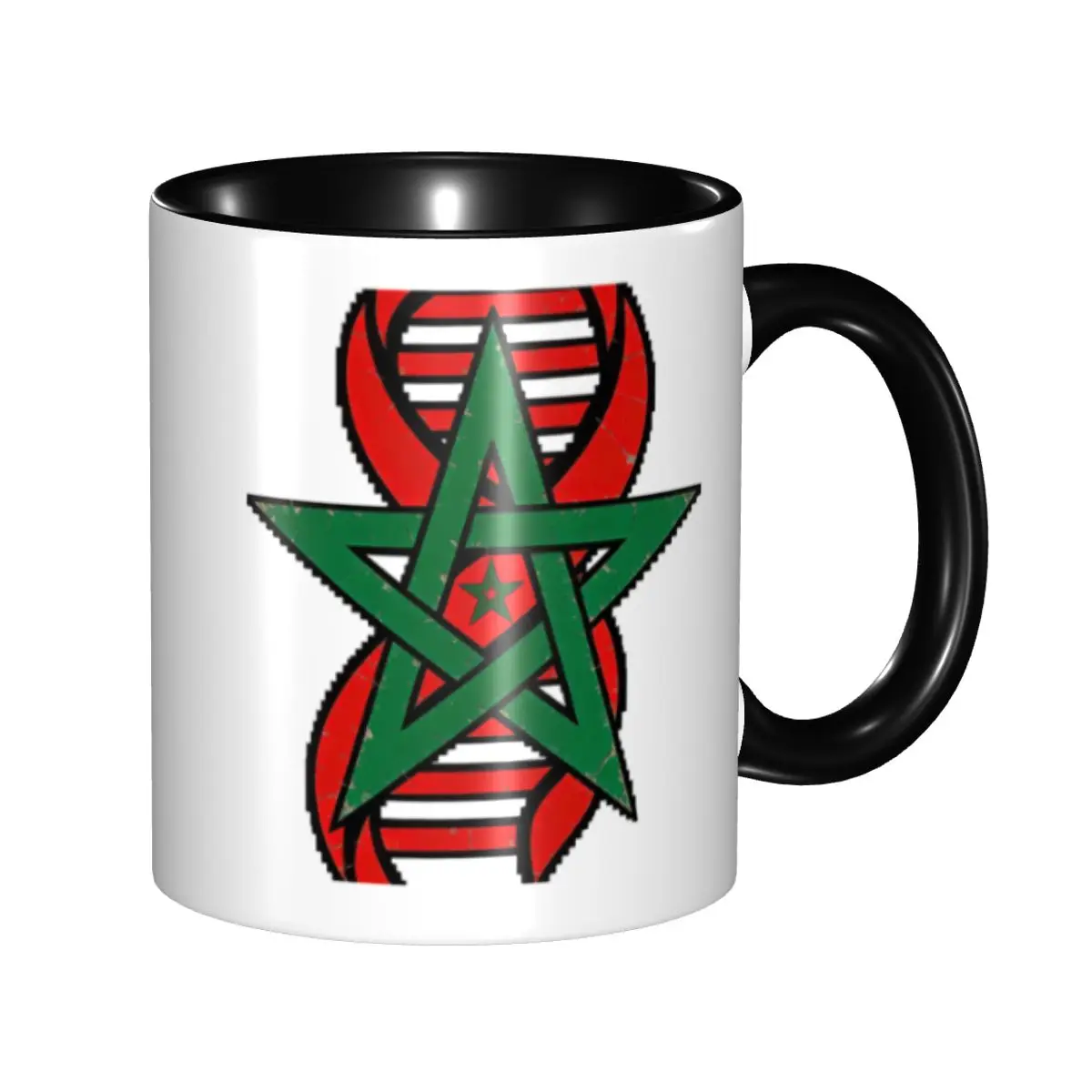 Personalized Morocco Moroccan Flag Coffee Mugs DIY Ceramic Tea Milk Cups