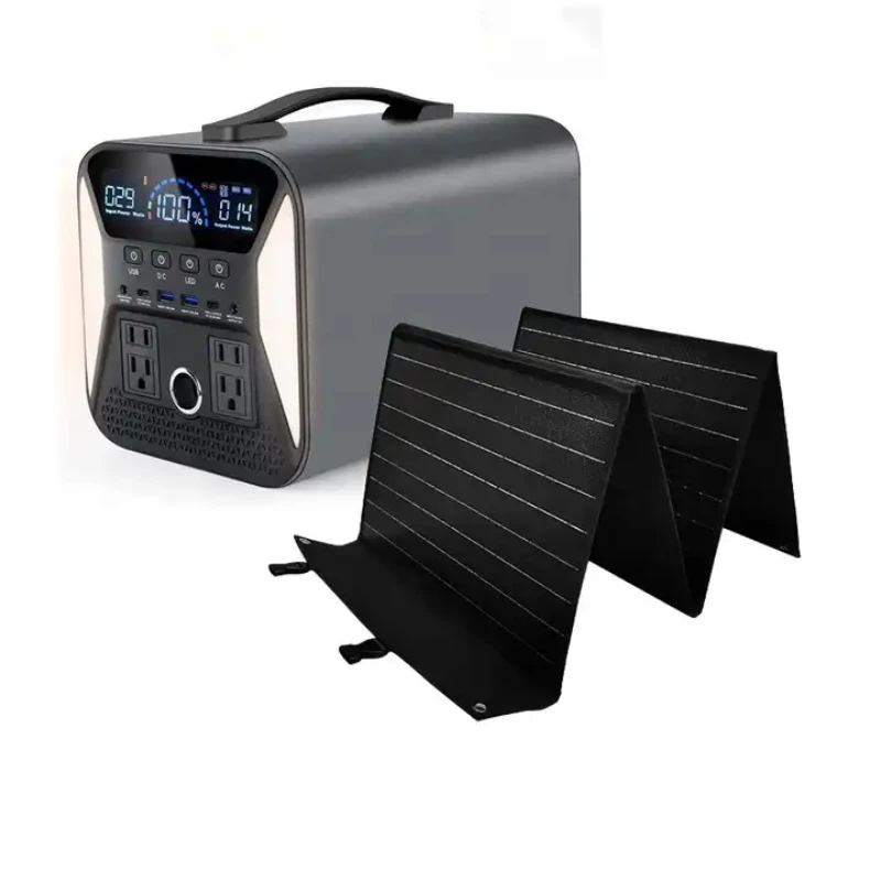 

YYHC Portable Power Station1000w Backup Power Supply with 120W Folded Solar Panel for emergency power supply
