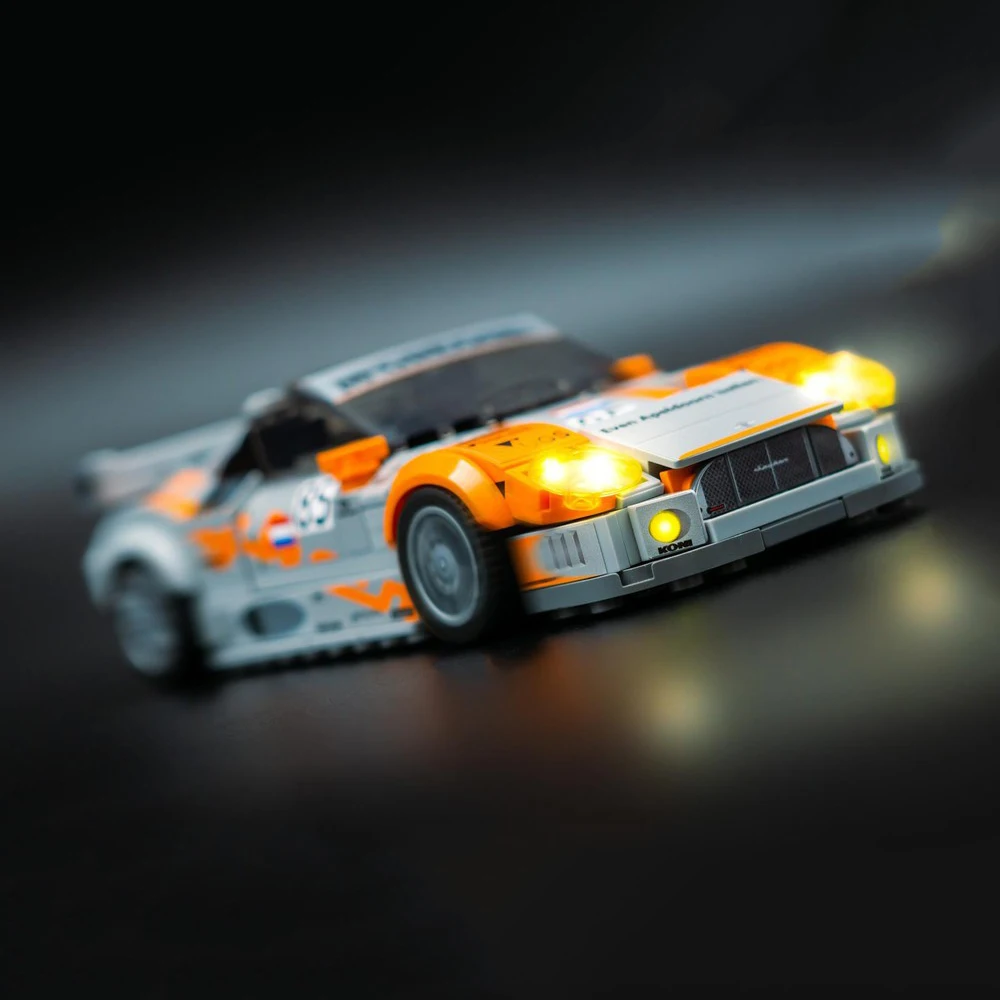 Poladeer 325-teiliger C8 Spyder GT2-R MOC DIY Auto-Rennwagen Baukasten Hobby-Montagemodell Spielzeug Bausteine Geburtstagsgeschenke für Kinder – Detail 4