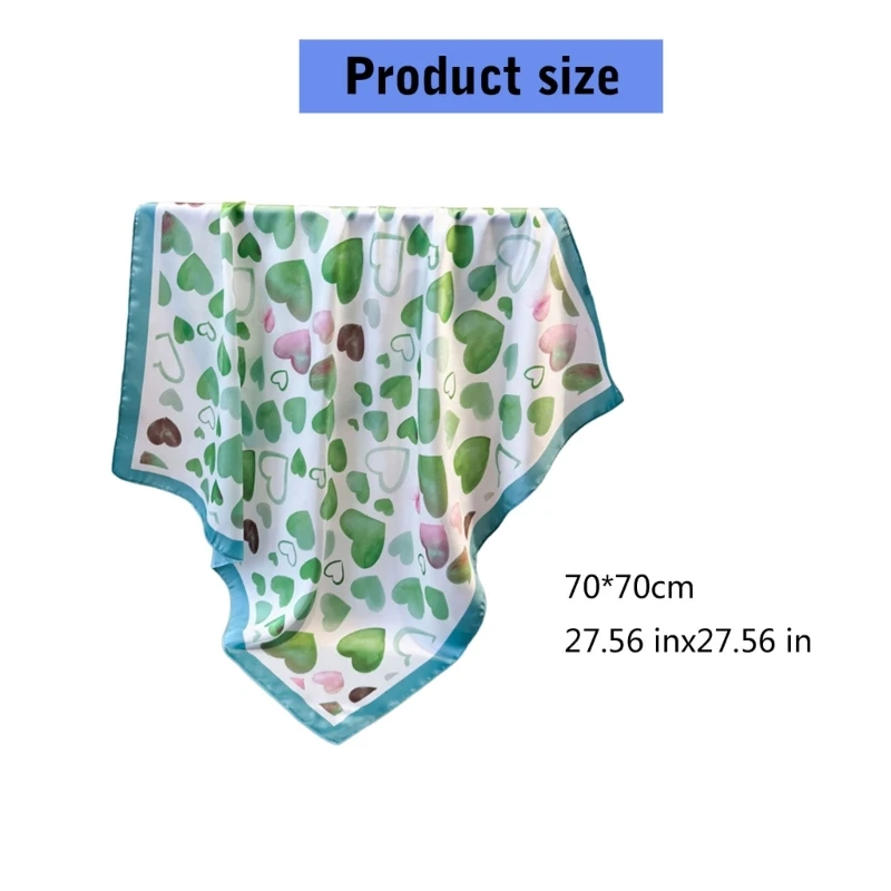 652fオフィスウェアとレジャートラベルスクエアのためのエレガントなハートファウラードカチーフ