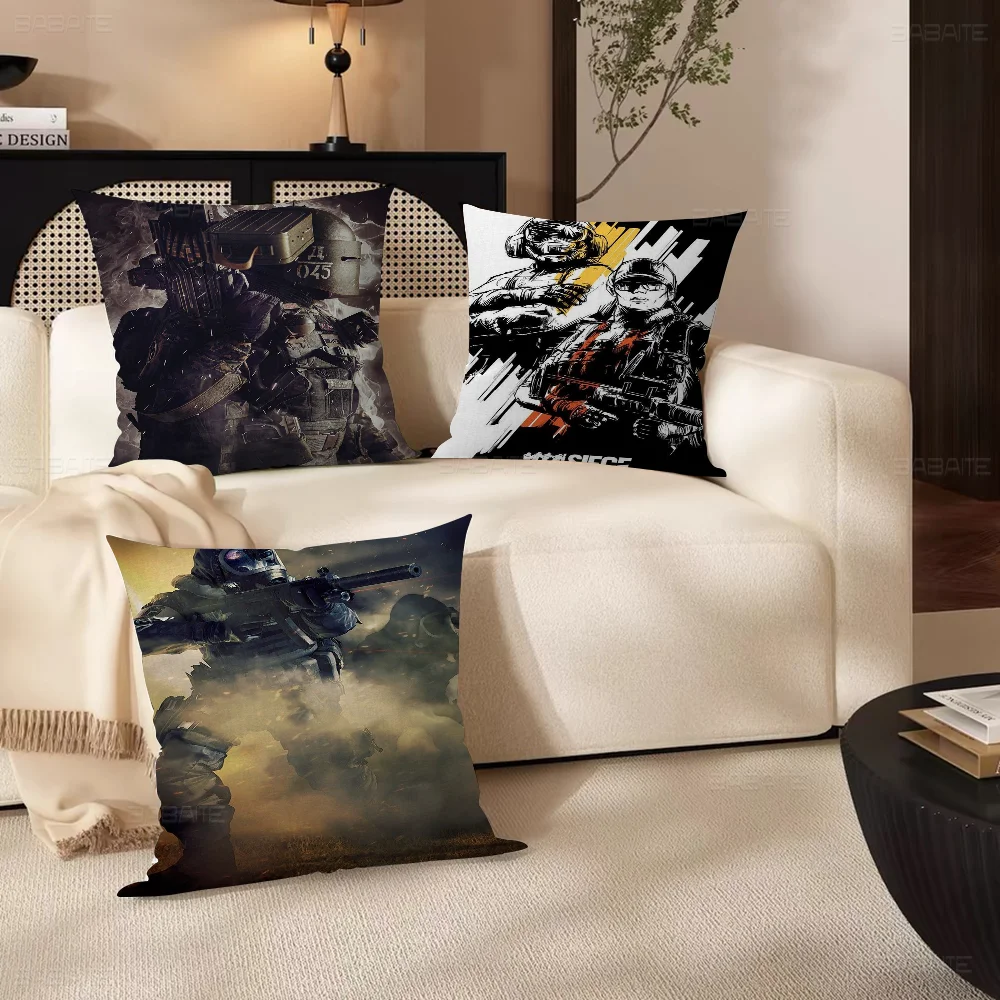 R-Rainbow 6 Game Pillow Anime Pillow Sofa Bed Head Pillow Cover Cushion Cover 45x45 Cm Fashion