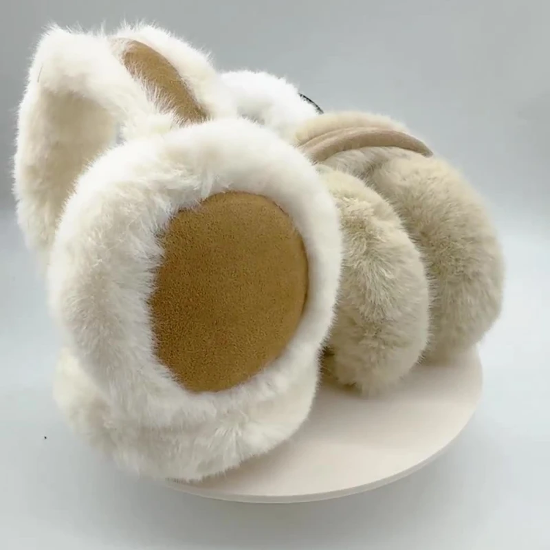 Solido morbido peluche orecchio tenere più caldo moda classica protezione per le orecchie all'aperto paraorecchie copertura per le orecchie paraorecchie sportive invernali per le donne