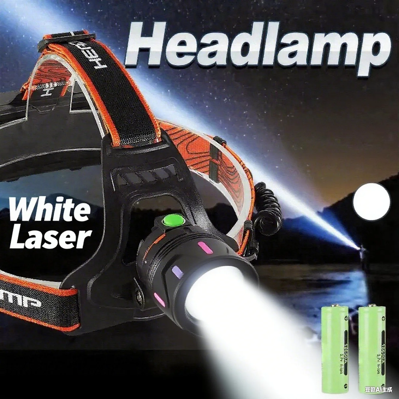 

High Power 500W LED Headlamp COB Super Bright Headlight Flashlight Zoomable Lamp Rechargeable Outdoor Hunting Fishing Lights