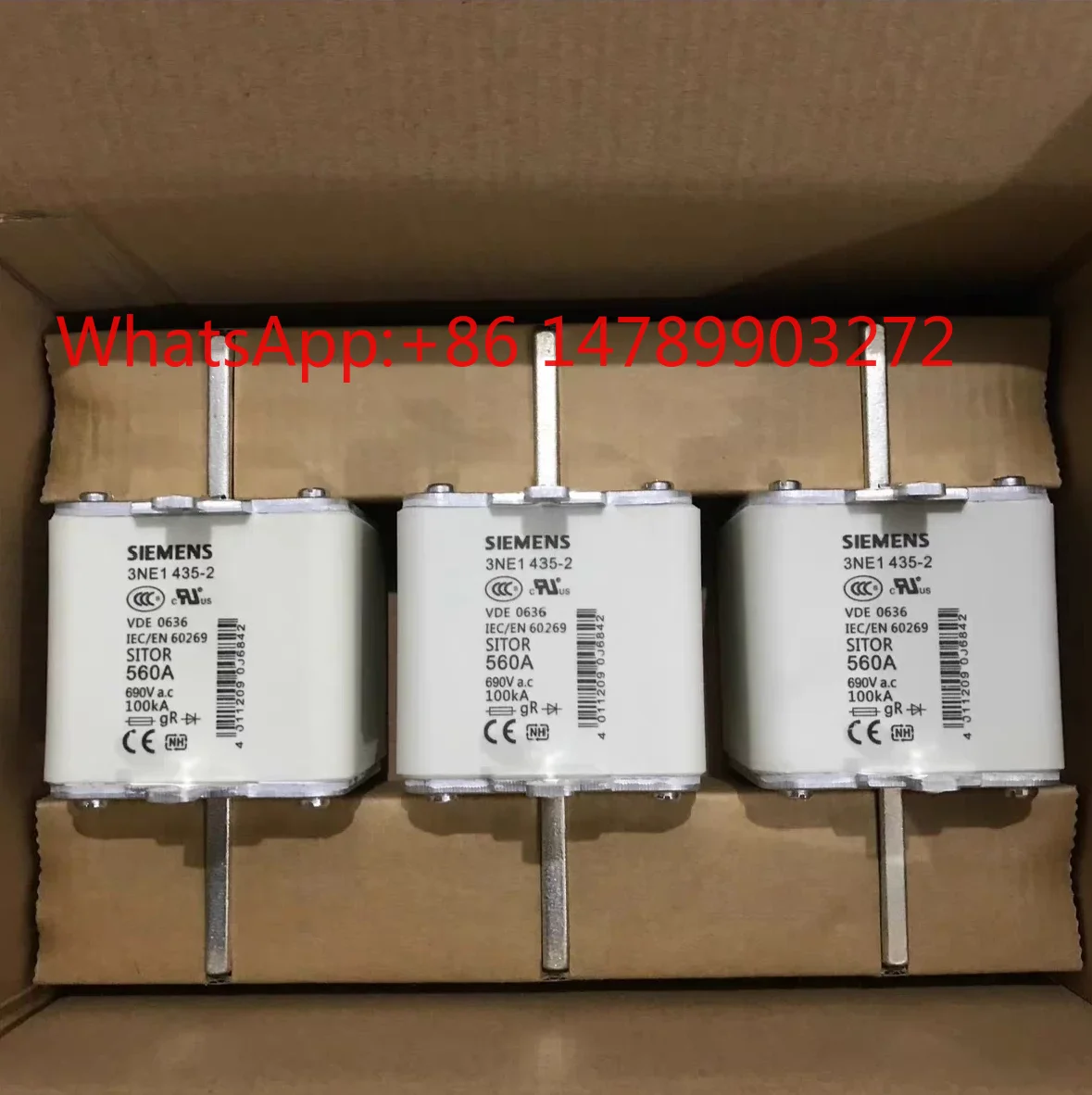 Semiconductor high breaking copper ceramic fast fuse energy storage equipment short circuit protection