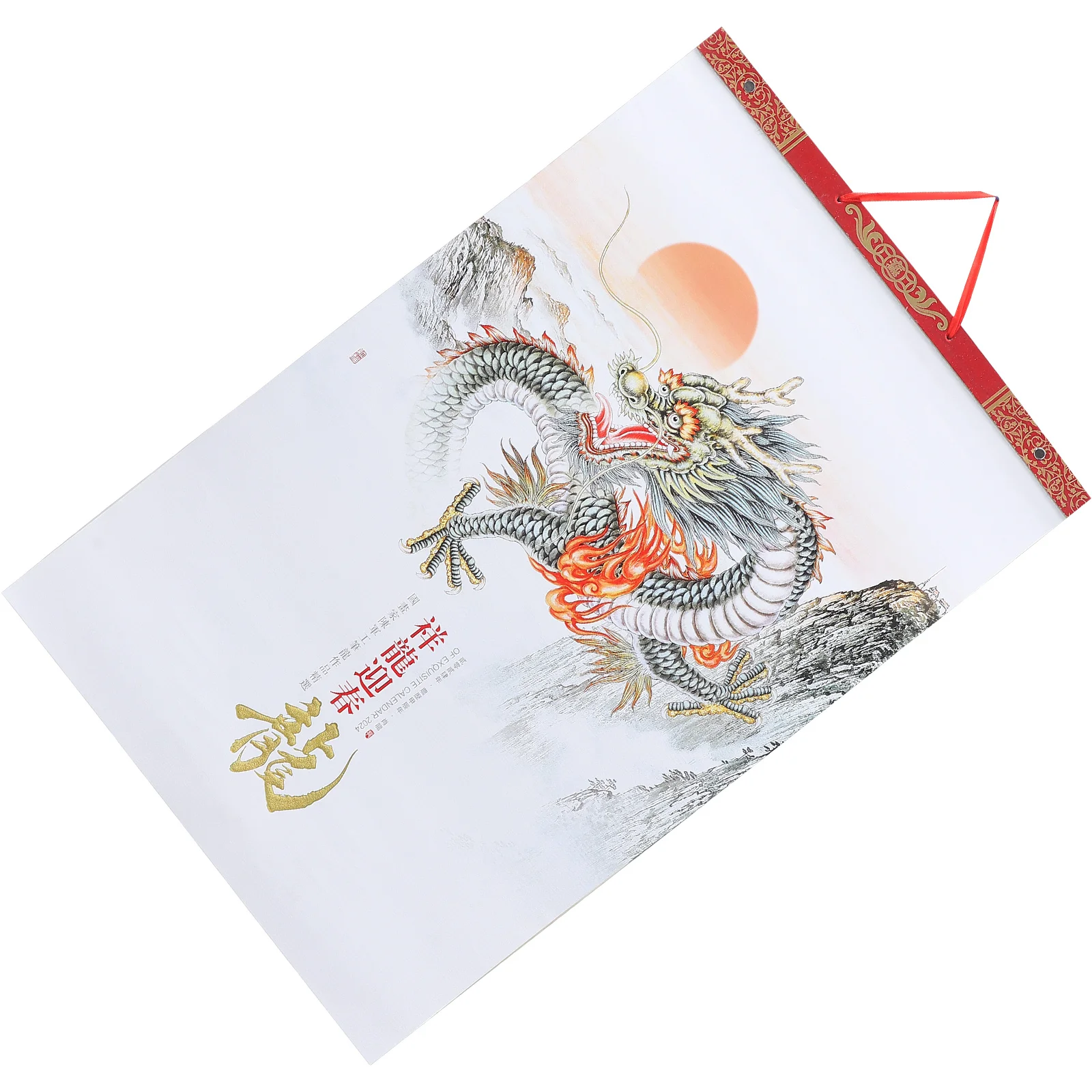 

Wall Hanging Decoration 2024 Chinese Year of The Dragon Monthly Calendar Yearly Decorations Lunar Office