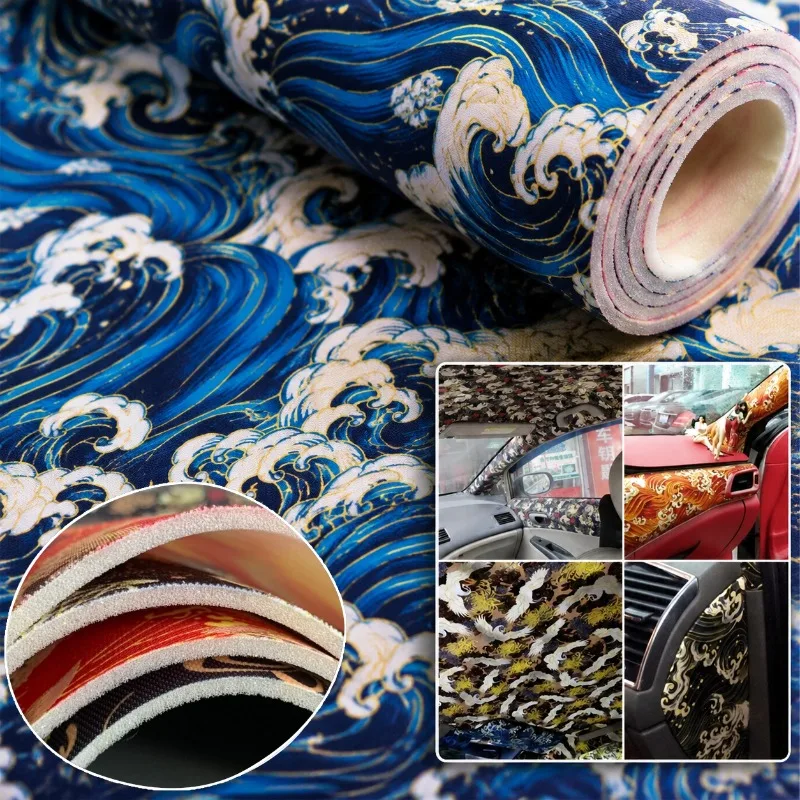 

Car Headliner Fabric 4MM Foam Backed Car Sky Roof Lining Material Upholstery Cloth for Interior Ceiling Door Panel DIY Decor