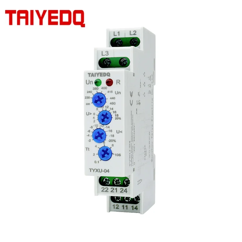 TYXU-04 Three Phase Voltage Control Relay Phase Sequence Phase Failure Over Voltage Undervoltage Protection