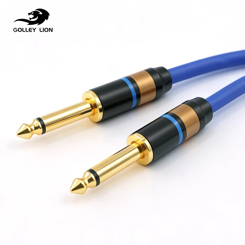 GOLLEY LION 1/4 (6.35mm) TS to 1/4 (6.35mm) TS Unbalanced Mono Patch Cables, for Electric Mandolin