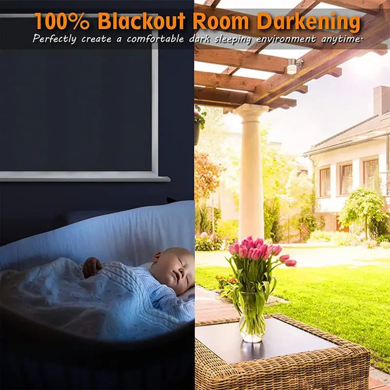 Sun Blocking Window Shades Waterproof Thermal Insulated Room Darkening Drapes Easy Cut Portable Window Shade for Bedroom Window