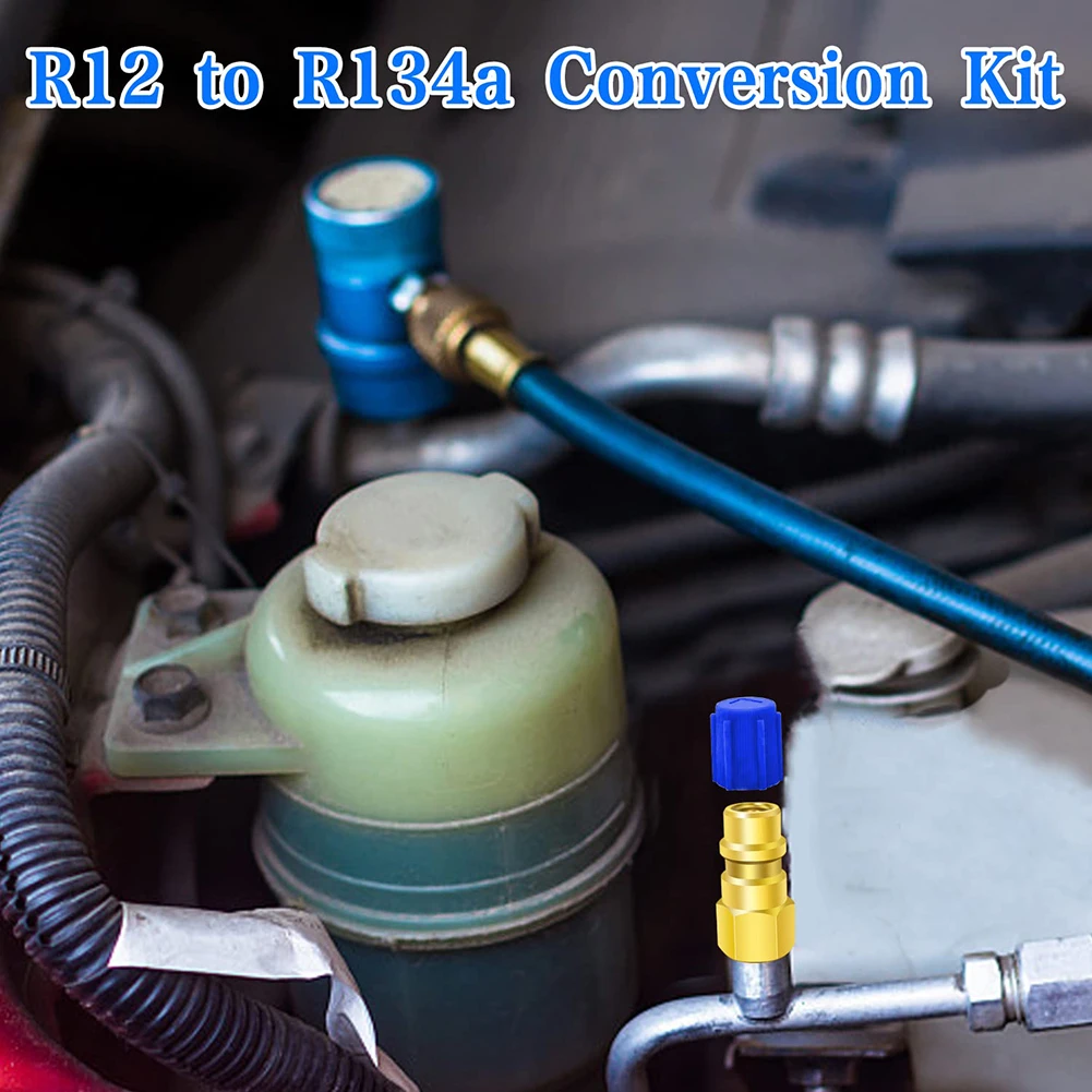R12 To R134a Conversion Kit  Air Conditioning Filling Valve Fittings Port Adapter Retrofit Quick Disconnect Couplers