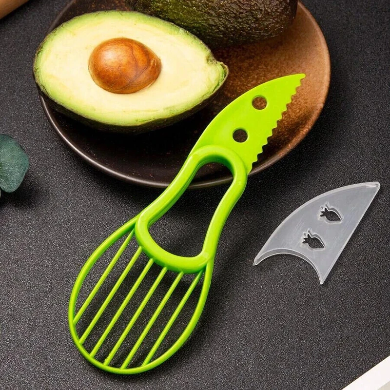 

3 In 1 Multifunctional Avocado Slicer Avocado Pitters Peeling Pit Kiwi Fruit Peeling Knife Pulp Separator Fruit Plastic Cutter