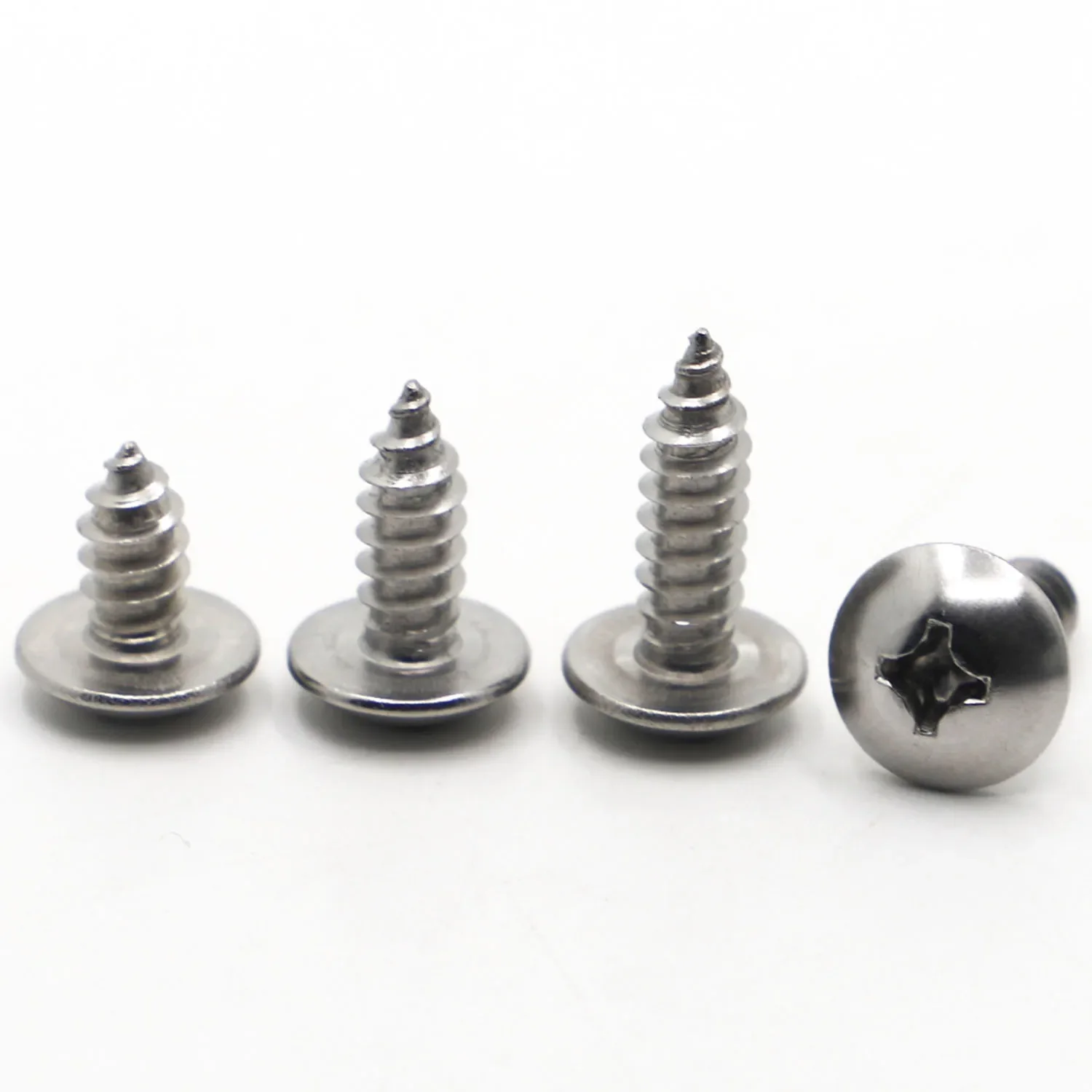 10-50pcs Cross Recessed Truss Head Self-tapping Screw 304 Stainless Steel M3 M4 M5 M6 Phillips Mushroom Head Wood Screw