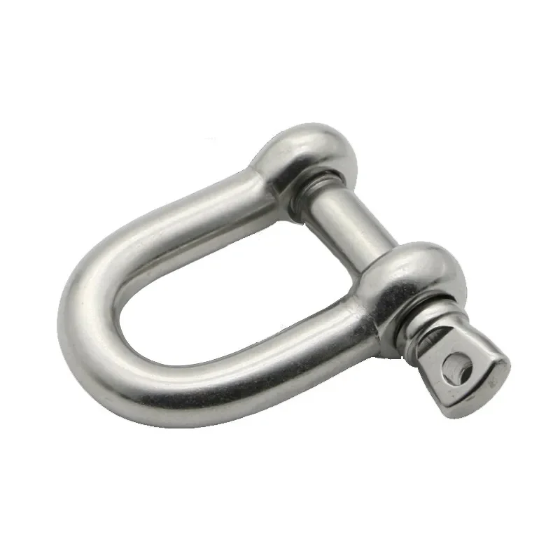 D Type Shackle Stainless Steel Lifting Towing Bow Dee D Link Rigging Shackles Marine Hooks Rigging 5mm - 10mm Hardware