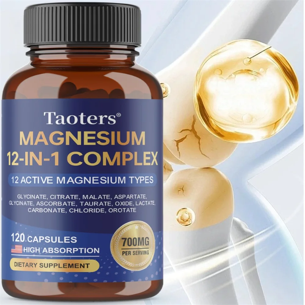 Magnesium 12-IN-1 Complex - Supports Heart and Bone Health, Aids Relaxation, Improves Muscle Strength, and Boosts Immunity