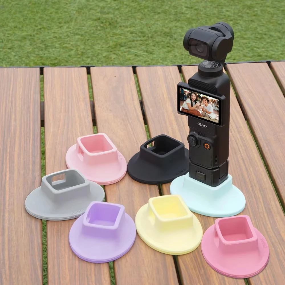 

BRDRC Anti-slip Base for DJI Pocket 3 Silicone Non-slip Desktop Support Brackets Extension Base for Handheld Gimbal Accessory