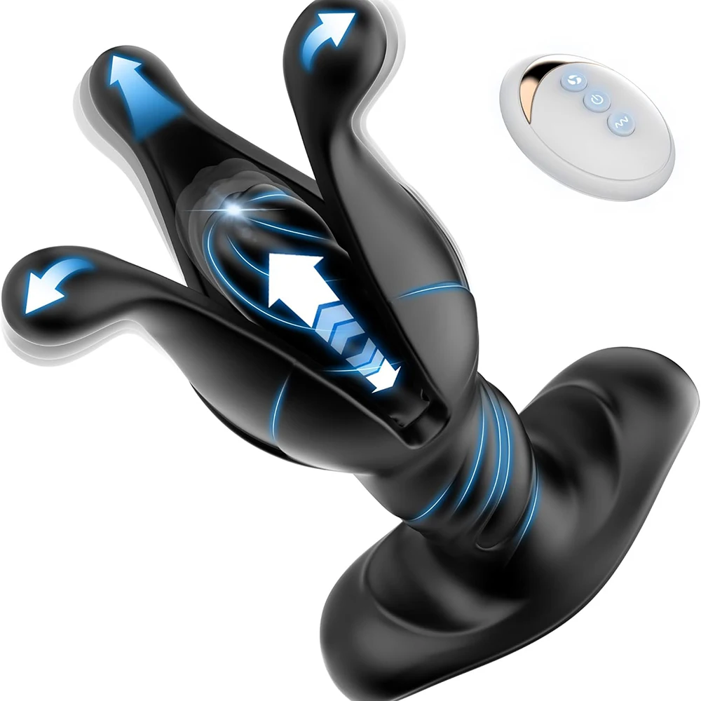 Male Sex Toys Prostate Massager Anal Vibrator for Men Women Anal Plug Tension Shock Flapping Thrusting Vibrating Gay Butt Plug