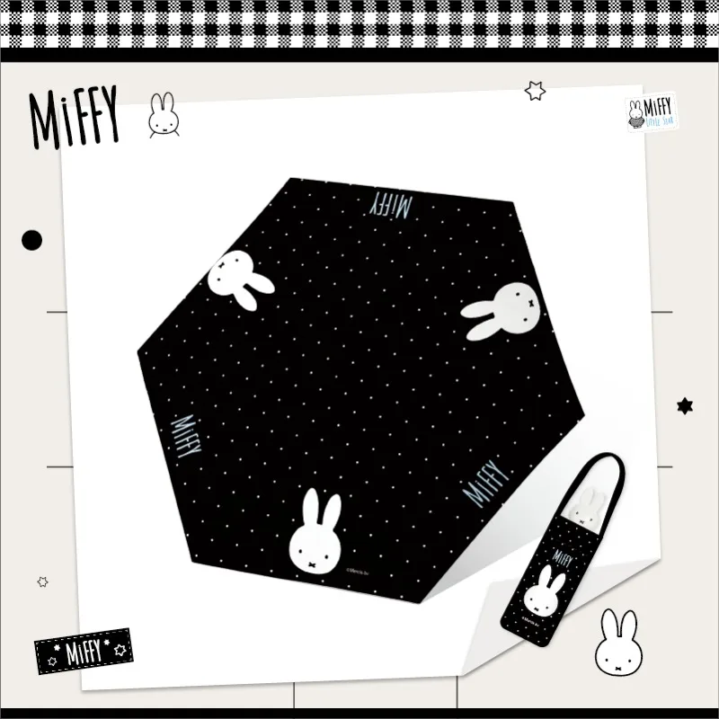 Miffy Kawaii Anime Mini Super Light Cute Sun Protection Sunshade Portable Pocket Sun Umbrella Simple Exquisite Personality view 3