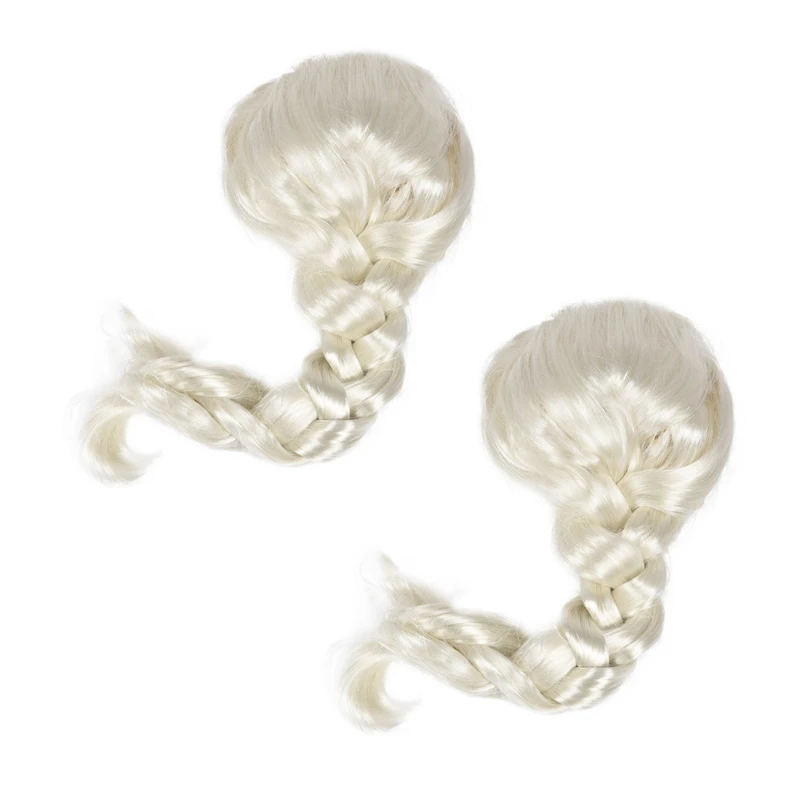 

2X Beautiful Adult Wig Light Gold Braid Dressing Up