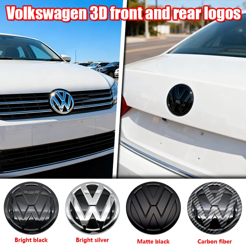 

Car Logo Front Grille Rear Trunk Decoration Sticker Emblem Badge Accessories For Volkswagen Polo 2011-2013 ABS Replacement Decal